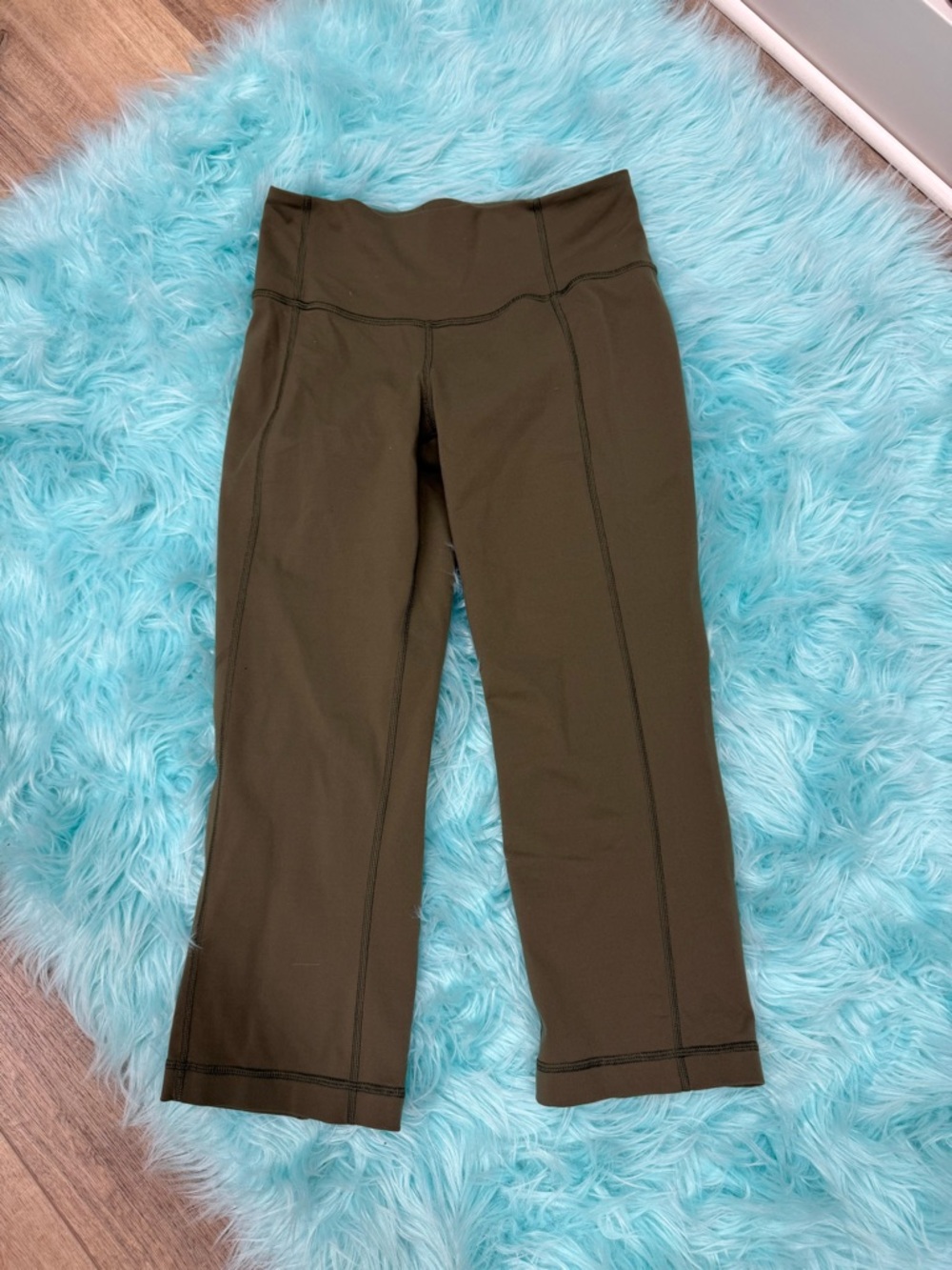 lululemon athletica Olive Cropped Flare Leggings